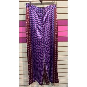 House of Harlow 1960 Geometric Print Wide Leg Satin Pants Women's L
